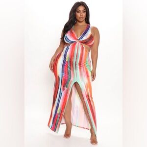 Piece Of Artwork Maxi Dress - Multi Color